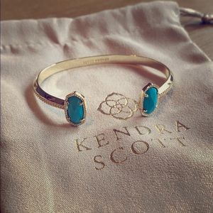 Kendra Scott Elton Gold Cuff Bracelet Turquoise